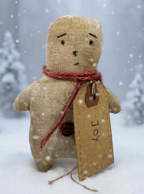 Handcrafted Primitive Snowman: Rustic Christmas Decor