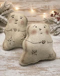 Handmade Primitive Snowman – Rustic Winter Shelf Sitter