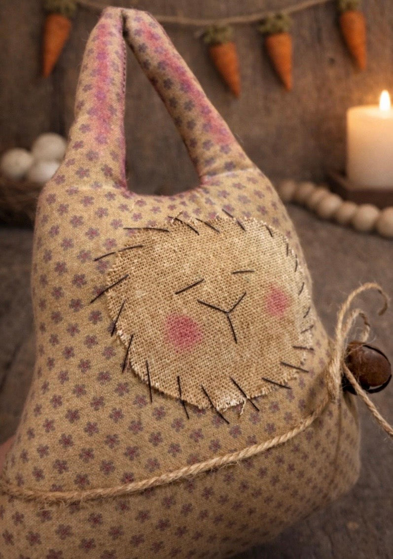 Primitive Bunny Decor – Handmade Grungy Bunny Shelf Sitter