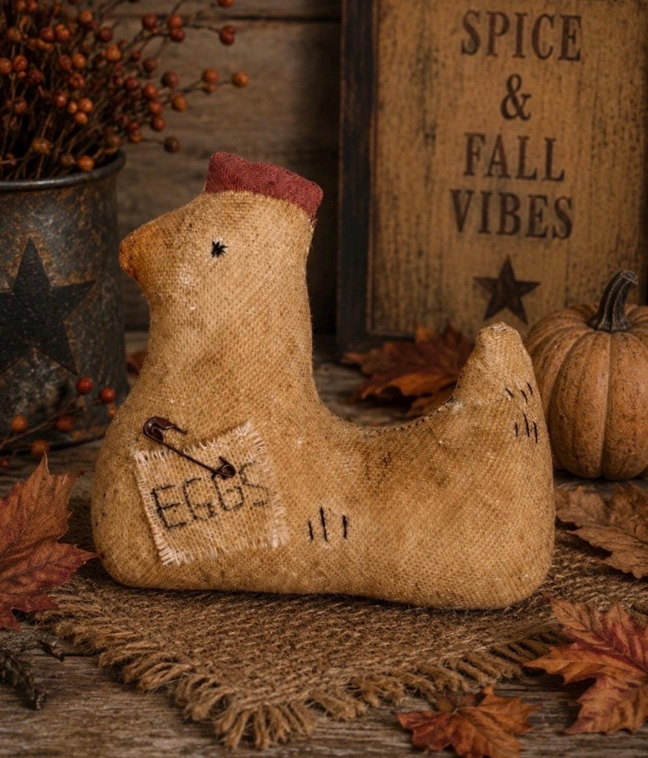Primitive Hen Decor – Handmade Farmhouse Chicken
