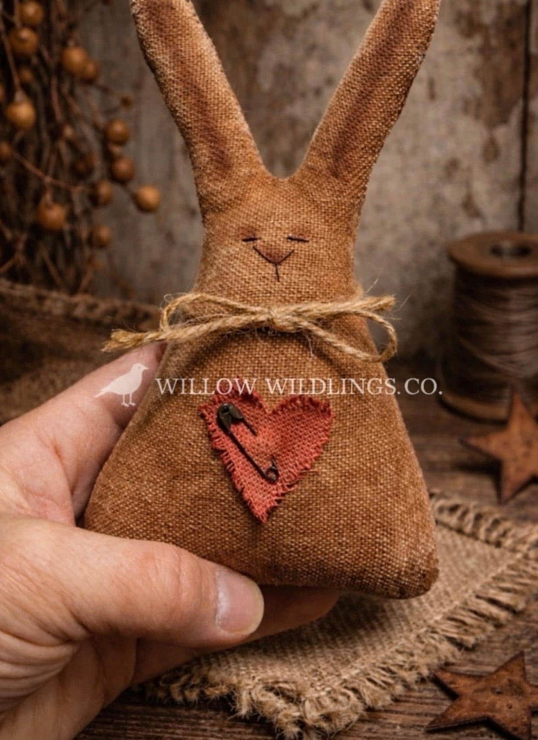 Primitive Bunny - Handmade Bunny - primitive doll - Primitive decor