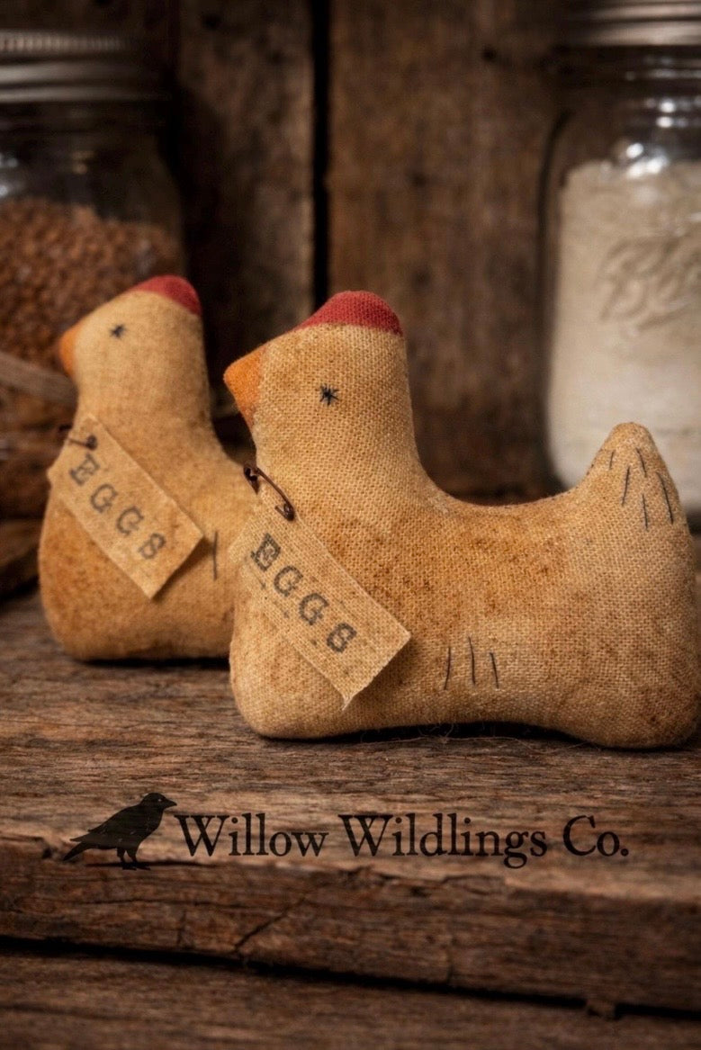 Primitive Hen Decor – Handmade Farmhouse Chicken