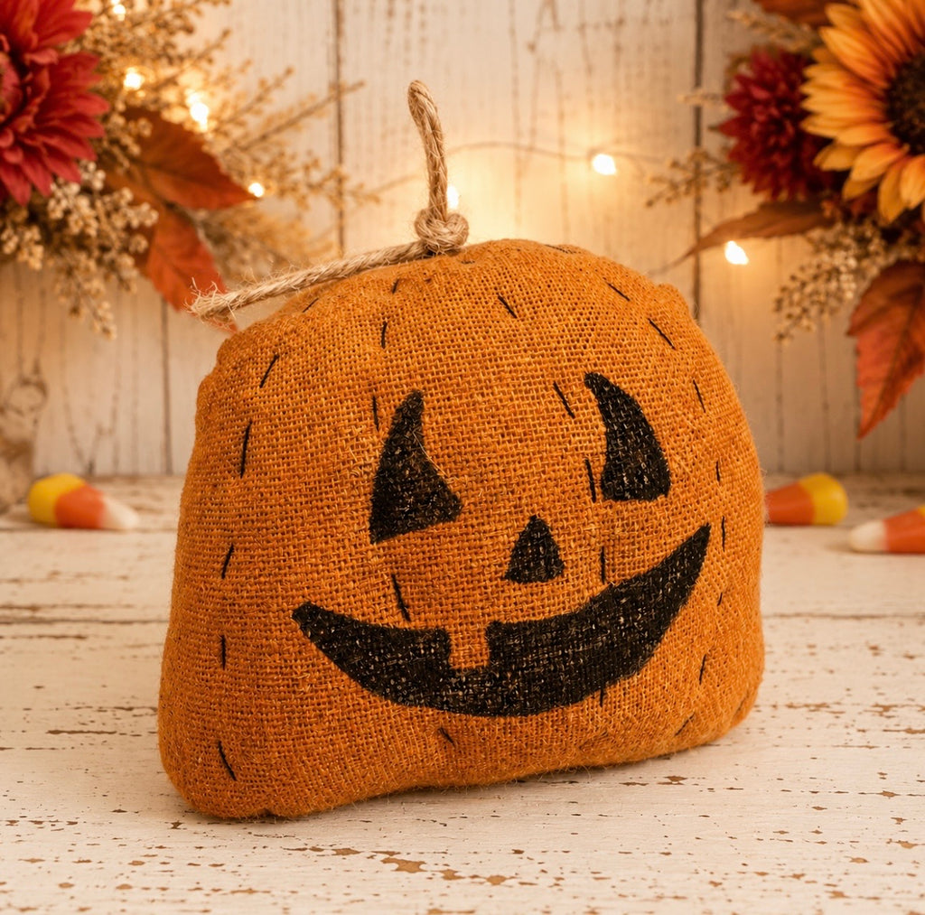 Primitive Pumpkin Jack O Lantern | Halloween Bowl Filler