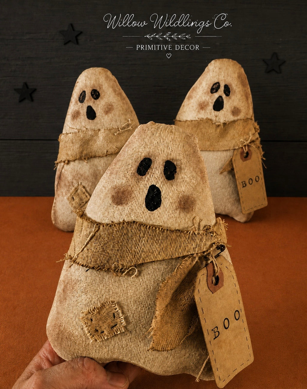 Primitivew Ghost Halloween Decor | Handmade Rustic Farmhouse Ghost