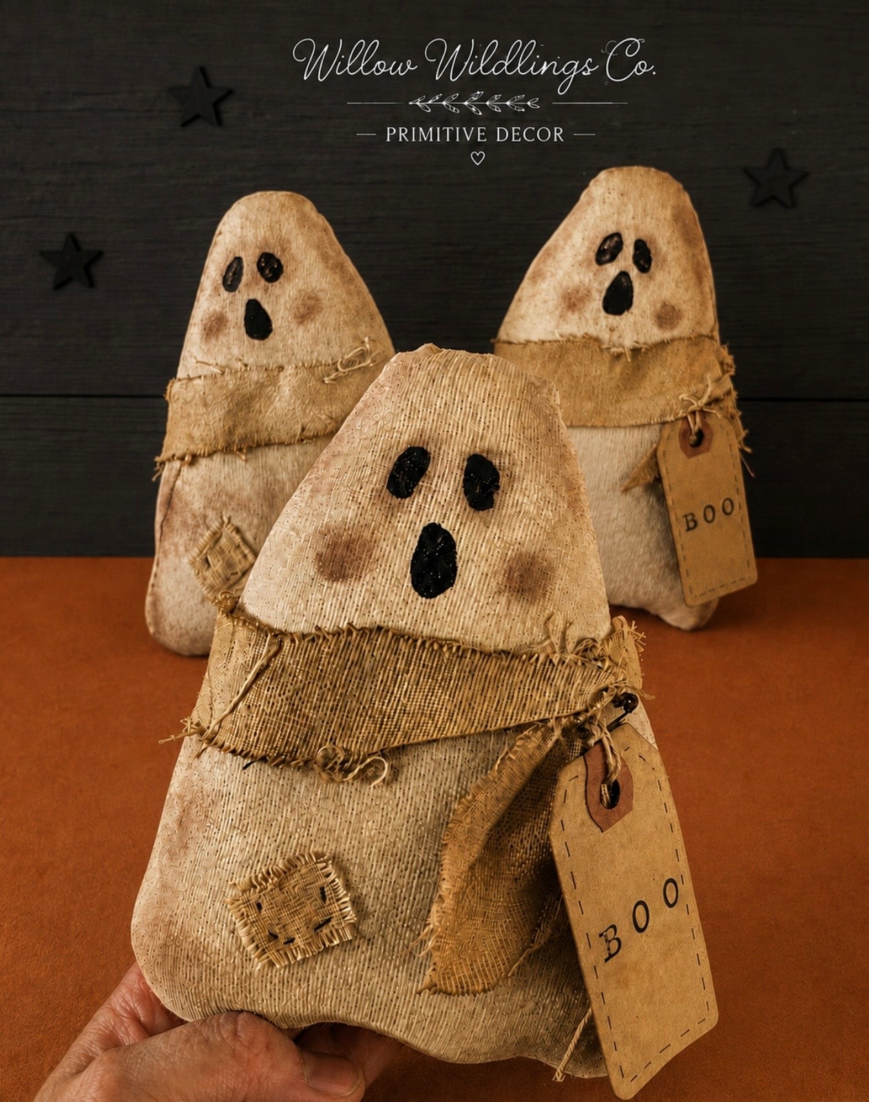 Primitivew Ghost Halloween Decor | Handmade Rustic Farmhouse Ghost